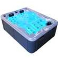 TroniTechnik Outdoor Whirlpool Spa BOTTARO Perlmutt 210cm x 160cm, Joyonway Heizung, Hydromassage, zwei Pumpen, Isoliert