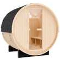 Dewello Outdoor Fasssauna Gartensauna BAY 180x200