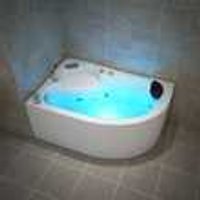 TroniTechnik Whirlpool Badewanne CAPRI RECHTS 150cm x 100cm mit Spülfunktion, Wasserfalleinlauf Hydromassage und Farblichtherapie TroniTechnik Whirlpool Badewanne CAPRI RECHTS 150cm x 100cm mit Spülfunktion, Wasserfalleinlauf Hydromassage und Farblichtherapie