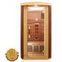 Dewello Infrarotkabine Infrarotsauna TORONTO 102cm x 102cm inkl. Vollspektrumstrahler, Bodenstrahler