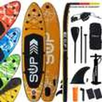 24MOVE® Standup Paddle SUP Board Set ORANGE 320, inkl. umfangreichem Zubehör, Paddel und Doppelhubpumpe