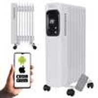 Ölradiator, Elektroheizung TT-OR 307 in weiß mit 7 Rippen und 1500 Watt, drei Heizstufen, mit WiFi