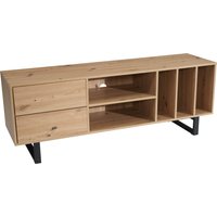FineBuy Lowboard Eiche-Dekor 150x55x40 cm TV-Kommode Modern, Design TV-Schrank Hoch, Fernsehtisch Fernsehschrank mit Schubladen & Regal, Fernsehkommode Wohnzimmer | Farbe: Braun FineBuy Lowboard Eiche-Dekor 150x55x40 cm TV-Kommode Modern, Design TV-Schrank Hoch, Fernsehtisch Fernsehschrank mit Schubladen & Regal, Fernsehkommode Wohnzimmer | Farbe: Braun