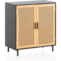 FineBuy Sideboard 80×86,5×40 cm Kommode Schwarz mit Wiener Geflecht, Hoher Kommodenschrank Zeitlos, Standschrank Wohnzimmer mit 2 Türen, Anrichte Rattan | Farbe: Schwarz FineBuy Sideboard 80×86,5×40 cm Kommode Schwarz mit Wiener Geflecht, Hoher Kommodenschrank Zeitlos, Standschrank Wohnzimmer mit 2 Türen, Anrichte Rattan | Farbe: Schwarz