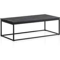 FineBuy Design Couchtisch Mango Massivholz schwarz · Wohnzimmertisch mit Metallgestell · moderner Massivholztisch im Industrial Stil | Farbe: Schwarz FineBuy Design Couchtisch Mango Massivholz schwarz · Wohnzimmertisch mit Metallgestell · moderner Massivholztisch im Industrial Stil | Farbe: Schwarz