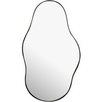 FineBuy Wandspiegel in organischer Form 40×80 cm Metall Design Hängespiegel Schwarz, Eisen Dekospiegel Unförmig mit Rahmen, Spiegel Wand Groß, Flurspiegel Garderobenspiegel Modern | Farbe: Schwarz FineBuy Wandspiegel in organischer Form 40×80 cm Metall Design Hängespiegel Schwarz, Eisen Dekospiegel Unförmig mit Rahmen, Spiegel Wand Groß, Flurspiegel Garderobenspiegel Modern | Farbe: Schwarz