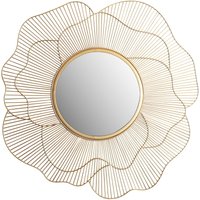 FineBuy Design Wandspiegel rund gold 77 cm groß – Flur Spiegel mit Goldrahmen Blüten – Dekospiegel modern für die Wand – Garderobenspiegel | Farbe: Gold FineBuy Design Wandspiegel rund gold 77 cm groß – Flur Spiegel mit Goldrahmen Blüten – Dekospiegel modern für die Wand – Garderobenspiegel | Farbe: Gold