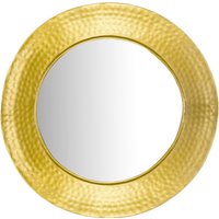 FineBuy Design Wandspiegel rund gold 60 cm groß – Flur Spiegel mit Goldrahmen Hammerschlag – Dekospiegel modern für die Wand – Garderobenspiegel | Farbe: Gold FineBuy Design Wandspiegel rund gold 60 cm groß – Flur Spiegel mit Goldrahmen Hammerschlag – Dekospiegel modern für die Wand – Garderobenspiegel | Farbe: Gold