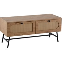 FineBuy Lowboard 100x45x40 cm TV-Kommode mit Eiche-Dekor & Rattan, Design TV-Schrank Hoch mit Schubladen, Fernsehtisch Fernsehschrank, Fernsehkommode Wohnzimmer | Farbe: Braun FineBuy Lowboard 100x45x40 cm TV-Kommode mit Eiche-Dekor & Rattan, Design TV-Schrank Hoch mit Schubladen, Fernsehtisch Fernsehschrank, Fernsehkommode Wohnzimmer | Farbe: Braun