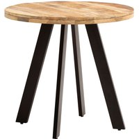 FineBuy Esszimmertisch 80x80x75 cm Mango Massivholz Esstisch Modern, Küchentisch Massiv mit Metallbeinen, Holztisch Esszimmer Rund, Kleiner Speisetisch Holz | Farbe: Braun FineBuy Esszimmertisch 80x80x75 cm Mango Massivholz Esstisch Modern, Küchentisch Massiv mit Metallbeinen, Holztisch Esszimmer Rund, Kleiner Speisetisch Holz | Farbe: Braun