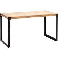 FineBuy Esszimmertisch 120x60x76 cm Akazie Massivholz Metall Esstisch Industrial, Küchentisch mit Metallbeinen, Holztisch Klein, Speisetisch Esszimmer Rechteckig | Farbe: Braun FineBuy Esszimmertisch 120x60x76 cm Akazie Massivholz Metall Esstisch Industrial, Küchentisch mit Metallbeinen, Holztisch Klein, Speisetisch Esszimmer Rechteckig | Farbe: Braun