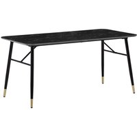 FineBuy Esszimmertisch Schwarz Esstisch in Marmor-Optik Modern, Küchentisch mit Metallbeinen, Speisetisch Rechteckig, Tisch Esszimmer | Farbe: Schwarz FineBuy Esszimmertisch Schwarz Esstisch in Marmor-Optik Modern, Küchentisch mit Metallbeinen, Speisetisch Rechteckig, Tisch Esszimmer | Farbe: Schwarz