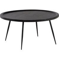 FineBuy Couchtisch Mango Massivholz rund Ø 75 cm Schwarz · Moderner Wohnzimmertisch mit Metallbeinen · Handgefertigter Sofatisch im Industrial Japandi Design | Farbe: Schwarz FineBuy Couchtisch Mango Massivholz rund Ø 75 cm Schwarz · Moderner Wohnzimmertisch mit Metallbeinen · Handgefertigter Sofatisch im Industrial Japandi Design | Farbe: Schwarz