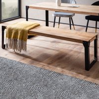 FineBuy Esszimmerbank Akazie Massivholz Metall Industrial, Esstischbank Holzbank Massiv ohne Lehne, Küchenbank Essbank Modern, Sitzbank Esszimmer | Farbe: Braun FineBuy Esszimmerbank Akazie Massivholz Metall Industrial, Esstischbank Holzbank Massiv ohne Lehne, Küchenbank Essbank Modern, Sitzbank Esszimmer | Farbe: Braun