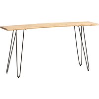 FineBuy Schreibtisch 150x36x75 cm Akazie Massivholz / Metall Computertisch Baumkante, Homeoffice Bürotisch Massiv mit Haarnadelbeinen in Schwarz, Holztisch Schmal Laptoptisch Arbeitszimmer | Farbe: Braun FineBuy Schreibtisch 150x36x75 cm Akazie Massivholz / Metall Computertisch Baumkante, Homeoffice Bürotisch Massiv mit Haarnadelbeinen in Schwarz, Holztisch Schmal Laptoptisch Arbeitszimmer | Farbe: Braun