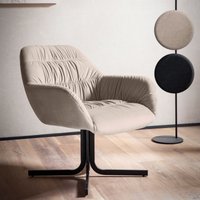 FineBuy Loungesessel Samt Design Clubsessel mit Metallbeine, Schalenstuhl gepolstert mit Rückenlehne, Cocktailsessel Lounge Armlehnen, Sessel mit Stoffbezug | Farbe: Beige FineBuy Loungesessel Samt Design Clubsessel mit Metallbeine, Schalenstuhl gepolstert mit Rückenlehne, Cocktailsessel Lounge Armlehnen, Sessel mit Stoffbezug | Farbe: Beige