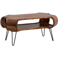 FineBuy Couchtisch 100x60x47 cm Sheesham Massivholz Metall Sofatisch, Design Wohnzimmertisch Rechteckig mit Stauraum, Kaffeetisch Massiv, Großer Tisch Wohnzimmer mit Haarnadelbeine | Farbe: Braun FineBuy Couchtisch 100x60x47 cm Sheesham Massivholz Metall Sofatisch, Design Wohnzimmertisch Rechteckig mit Stauraum, Kaffeetisch Massiv, Großer Tisch Wohnzimmer mit Haarnadelbeine | Farbe: Braun