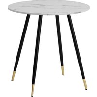 FineBuy Esszimmertisch 75x75x76 cm Marmor-Optik Esstisch Modern, Küchentisch mit Metallbeinen, Kleiner Speisetisch Esszimmer Rund | Farbe: Schwarz FineBuy Esszimmertisch 75x75x76 cm Marmor-Optik Esstisch Modern, Küchentisch mit Metallbeinen, Kleiner Speisetisch Esszimmer Rund | Farbe: Schwarz