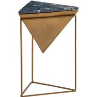 FineBuy Beistelltisch Echter Marmor Metall 37x37x53 cm Anstelltisch Grün Gold, Kleiner Abstelltisch Dreieckig, Wohnzimmertisch Couch Modern, Marmortisch Punziert Hoch | Farbe: Gold FineBuy Beistelltisch Echter Marmor Metall 37x37x53 cm Anstelltisch Grün Gold, Kleiner Abstelltisch Dreieckig, Wohnzimmertisch Couch Modern, Marmortisch Punziert Hoch | Farbe: Gold