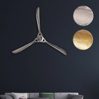 FineBuy Deko Propeller 85×85 cm Metall Flugzeug Wandpropeller, Wohndeko Große Aluminium-Figur, Wanddekoration Dekoration für Zuhause, XXL Wandschmuck, Wanddeko Modern | Farbe: Silber FineBuy Deko Propeller 85×85 cm Metall Flugzeug Wandpropeller, Wohndeko Große Aluminium-Figur, Wanddekoration Dekoration für Zuhause, XXL Wandschmuck, Wanddeko Modern | Farbe: Silber