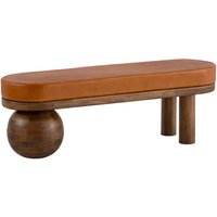 FineBuy gepolsterte Sitzbank 140 cm Massivholz Echtleder – Design Bank für Garderobe Schlafzimmer & Wohnzimmer – Ausgefallene Garderobenbank Handmade | Farbe: Braun FineBuy gepolsterte Sitzbank 140 cm Massivholz Echtleder – Design Bank für Garderobe Schlafzimmer & Wohnzimmer – Ausgefallene Garderobenbank Handmade | Farbe: Braun