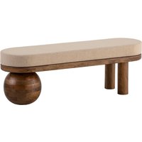 FineBuy gepolsterte Sitzbank 140 cm Massivholz Stoff – Design Bank fĂŒr Garderobe Schlafzimmer & Wohnzimmer – Ausgefallene Garderobenbank Handmade | Farbe: Beige FineBuy gepolsterte Sitzbank 140 cm Massivholz Stoff – Design Bank fĂŒr Garderobe Schlafzimmer & Wohnzimmer – Ausgefallene Garderobenbank Handmade | Farbe: Beige