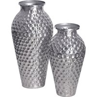 FineBuy Deko Vase 2er Set Aluminium Amphore Blumenvase Modern, Dekovase Rund 2-teilig für Blumen, Alu Tischvase Wohndeko Metall Tischdeko Handgefertigt | Farbe: Gold FineBuy Deko Vase 2er Set Aluminium Amphore Blumenvase Modern, Dekovase Rund 2-teilig für Blumen, Alu Tischvase Wohndeko Metall Tischdeko Handgefertigt | Farbe: Gold