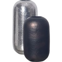 FineBuy Deko Vase 2er Set Aluminium Silber Schwarz-Bronze Blumenvase Modern, Dekovase Hammerschlag Rund 2-teilig Metall für Blumen, Alu Tischvase Zylinder Wohndeko Tischdeko Handgefertigt | Farbe: Silber FineBuy Deko Vase 2er Set Aluminium Silber Schwarz-Bronze Blumenvase Modern, Dekovase Hammerschlag Rund 2-teilig Metall für Blumen, Alu Tischvase Zylinder Wohndeko Tischdeko Handgefertigt | Farbe: Silber
