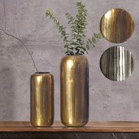 FineBuy Deko Vase 2er Set Aluminium Zylinder Blumenvase Modern, Dekovase Rund 2-teilig für Blumen, Alu Tischvase Wohndeko Metall Tischdeko Handgefertigt | Farbe: Silber FineBuy Deko Vase 2er Set Aluminium Zylinder Blumenvase Modern, Dekovase Rund 2-teilig für Blumen, Alu Tischvase Wohndeko Metall Tischdeko Handgefertigt | Farbe: Silber