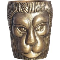 FineBuy Deko Vase Löwenkopf 21 cm Aluminium Gold Blumenvase Modern Klein, Dekovase Rund Extravagant für Blumen, Alu Tischvase Wohndeko Tischdeko Handgefertigt | Farbe: Gold FineBuy Deko Vase Löwenkopf 21 cm Aluminium Gold Blumenvase Modern Klein, Dekovase Rund Extravagant für Blumen, Alu Tischvase Wohndeko Tischdeko Handgefertigt | Farbe: Gold