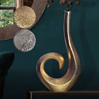 FineBuy Deko Vase 47 cm Aluminium Spirale Blumenvase Modern Klein, Dekovase Extravagant für Blumen, Alu Tischvase Wohndeko Tischdeko Handgefertigt | Farbe: Silber FineBuy Deko Vase 47 cm Aluminium Spirale Blumenvase Modern Klein, Dekovase Extravagant für Blumen, Alu Tischvase Wohndeko Tischdeko Handgefertigt | Farbe: Silber