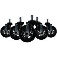 FineBuy 5er Set leichtgängige Universal-Schwerlastrollen für Bürostuhl 11 mm Stift / Durchmesser 75 mm, Leise Premium Hartbodenrollen Bürostuhlrollen, Schwarze Drehstuhlrollen | Farbe: Schwarz FineBuy 5er Set leichtgängige Universal-Schwerlastrollen für Bürostuhl 11 mm Stift / Durchmesser 75 mm, Leise Premium Hartbodenrollen Bürostuhlrollen, Schwarze Drehstuhlrollen | Farbe: Schwarz