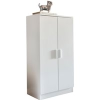 FineBuy Schuhschrank mit 2 Türen Weiß 55x108x35 cm Schuhregal Holz geschlossen, Design Dielenschrank Garderobenschrank schmal, Flurschrank hoch, Schuhaufbewahrung Garderobe Dielenmöbel | Farbe: Weiß FineBuy Schuhschrank mit 2 Türen Weiß 55x108x35 cm Schuhregal Holz geschlossen, Design Dielenschrank Garderobenschrank schmal, Flurschrank hoch, Schuhaufbewahrung Garderobe Dielenmöbel | Farbe: Weiß