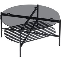 FineBuy Couchtisch Glas Metall Rund 80×40 cm Schwarz, Moderner Wohnzimmertisch mit Ablage, Sofatisch Wohnzimmer mit Stauraum, Loft Kaffeetisch im Industrial Design | Farbe: Schwarz FineBuy Couchtisch Glas Metall Rund 80×40 cm Schwarz, Moderner Wohnzimmertisch mit Ablage, Sofatisch Wohnzimmer mit Stauraum, Loft Kaffeetisch im Industrial Design | Farbe: Schwarz