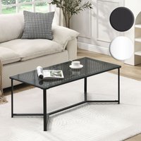 FineBuy Couchtisch Glas Metall 100 cm, Rechteckiger Wohnzimmertisch Modern mit Glasplatte & Metallgestell, Sofatisch im Industrial Design für Wohnzimmer | Farbe: Schwarz FineBuy Couchtisch Glas Metall 100 cm, Rechteckiger Wohnzimmertisch Modern mit Glasplatte & Metallgestell, Sofatisch im Industrial Design für Wohnzimmer | Farbe: Schwarz