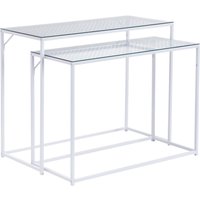FineBuy Konsolentisch Set 2er Metall mit Glasplatte, Moderne Dekotische für Flur Wohnzimmer, Schmale Ablagetische im Industrial Design, platzsparend und ineinander schiebbar | Farbe: Schwarz FineBuy Konsolentisch Set 2er Metall mit Glasplatte, Moderne Dekotische für Flur Wohnzimmer, Schmale Ablagetische im Industrial Design, platzsparend und ineinander schiebbar | Farbe: Schwarz