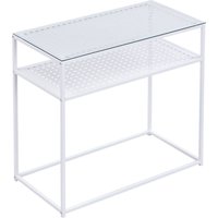 FineBuy Konsolentisch Glas Metall 80x40x77 cm Flurtisch Schmal, Ablagetisch Eingangsbereich mit Glasplatte & Metallgestell, Design Glastisch mit Ablage | Farbe: Schwarz FineBuy Konsolentisch Glas Metall 80x40x77 cm Flurtisch Schmal, Ablagetisch Eingangsbereich mit Glasplatte & Metallgestell, Design Glastisch mit Ablage | Farbe: Schwarz