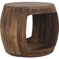 FineBuy Beistelltisch Ø 50cm Sheesham Massivholz rund mit Ablagefach – Couchtisch Echtholz handgefertigt, Wohnzimmertisch im Naturdesign | Farbe: Braun FineBuy Beistelltisch Ø 50cm Sheesham Massivholz rund mit Ablagefach – Couchtisch Echtholz handgefertigt, Wohnzimmertisch im Naturdesign | Farbe: Braun