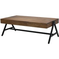 FineBuy Couchtisch Sheesham Massivholz rechteckig 120cm · Wohnzimmertisch mit Metallgestell · Handgefertigter Sofatisch im modernen Industrial Design mit stabiler Tischplatte | Farbe: Braun FineBuy Couchtisch Sheesham Massivholz rechteckig 120cm · Wohnzimmertisch mit Metallgestell · Handgefertigter Sofatisch im modernen Industrial Design mit stabiler Tischplatte | Farbe: Braun