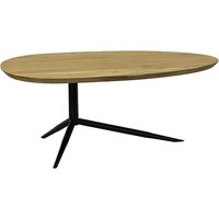 FineBuy Couchtisch Akazie Massivholz oval 87cm · Ovaler Design Wohnzimmertisch mit schwarzem Metallgestell · Moderner Sofatisch handgefertigt | Farbe: Braun FineBuy Couchtisch Akazie Massivholz oval 87cm · Ovaler Design Wohnzimmertisch mit schwarzem Metallgestell · Moderner Sofatisch handgefertigt | Farbe: Braun