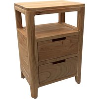 FineBuy Nachttisch Akazie Massivholz 40x60x30 cm – Nachtkonsole mit zwei Schubladen und offenen Ablageflächen – Massivholz Nachtkästchen Boxspringbett – Nachtschrank Nachtkommode Schlafzimmer | Farbe: Braun FineBuy Nachttisch Akazie Massivholz 40x60x30 cm – Nachtkonsole mit zwei Schubladen und offenen Ablageflächen – Massivholz Nachtkästchen Boxspringbett – Nachtschrank Nachtkommode Schlafzimmer | Farbe: Braun