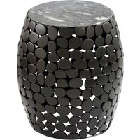 FineBuy Design Beistelltisch rund 40cm aus Aluminium schwarz & Marmor Tischplatte – Couchtisch Alu – Metall Wohnzimmertisch – Dekotisch Handmade | Farbe: Schwarz FineBuy Design Beistelltisch rund 40cm aus Aluminium schwarz & Marmor Tischplatte – Couchtisch Alu – Metall Wohnzimmertisch – Dekotisch Handmade | Farbe: Schwarz