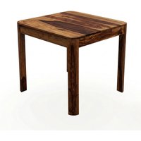 FineBuy Esstisch Sheesham Massivholz 80x80 cm Dunkelbraun - Quadratischer Esszimmertisch Holz - Küchentisch modern für 4 Personen - Stabiler Holztisch - Tisch für Esszimmer Bistrotisch Handmade