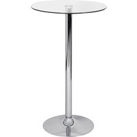 FineBuy Stehtisch 60x60x105 cm Rund Bartisch Sicherheitsglas Bistrotisch Silber, Moderner Tisch für Bar, Design Partytisch Metall, Hochtisch Messetisch Chrom | Farbe: Silber FineBuy Stehtisch 60x60x105 cm Rund Bartisch Sicherheitsglas Bistrotisch Silber, Moderner Tisch für Bar, Design Partytisch Metall, Hochtisch Messetisch Chrom | Farbe: Silber