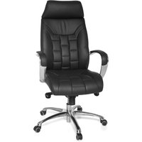 FineBuy Bürostuhl Echtleder schwarz Schreibtischstuhl bis 120kg X-XL Wippfunktion Chefsessel Armlehnen Drehstuhl | Farbe: Schwarz FineBuy Bürostuhl Echtleder schwarz Schreibtischstuhl bis 120kg X-XL Wippfunktion Chefsessel Armlehnen Drehstuhl | Farbe: Schwarz