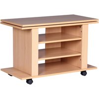 FineBuy Fernsehschrank Drehbar auf Rollen, TV Bank 75 x 38 x 50 cm mit Drehteller für Fernseher| Fernsehtisch Holz Buche mit Ablage Board, TV Schrank HiFi Rack Möbel | Farbe: Braun FineBuy Fernsehschrank Drehbar auf Rollen, TV Bank 75 x 38 x 50 cm mit Drehteller für Fernseher| Fernsehtisch Holz Buche mit Ablage Board, TV Schrank HiFi Rack Möbel | Farbe: Braun