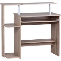 FineBuy Computertisch 94×90,5×48,5 cm Laptop Tisch Modern mit Tastaturauszug, PC-Tisch mit Drucker-Ablage platzsparend, Schreibtisch für kleine Räume mit Ablage, Laptoptisch Klein | Farbe: Braun FineBuy Computertisch 94×90,5×48,5 cm Laptop Tisch Modern mit Tastaturauszug, PC-Tisch mit Drucker-Ablage platzsparend, Schreibtisch für kleine Räume mit Ablage, Laptoptisch Klein | Farbe: Braun