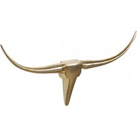 FineBuy Deko Geweih Bull M FB37859 Gold 100 cm Aluminium Design Hörner, Wanddekoration Stierkopf Horn Modern, Wandskulptur Geweih-Jagdtrophäe Metall, Longhorn Wandschmuck Groß | Farbe: Gold FineBuy Deko Geweih Bull M FB37859 Gold 100 cm Aluminium Design Hörner, Wanddekoration Stierkopf Horn Modern, Wandskulptur Geweih-Jagdtrophäe Metall, Longhorn Wandschmuck Groß | Farbe: Gold