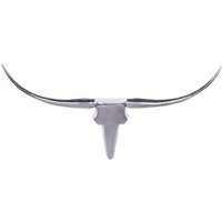 FineBuy Bull Geweih L Wanddekoration 125cm breit Alu Aluminium silber Aluminiumdekoration Wand Geweih Wandgestaltung | Farbe: Silber FineBuy Bull Geweih L Wanddekoration 125cm breit Alu Aluminium silber Aluminiumdekoration Wand Geweih Wandgestaltung | Farbe: Silber
