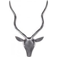 FineBuy Deko Hirschgeweih S Aluminium Wanddeko Landhausstil Silber Metall modern, Design Hirschkopf Landhaus Geweih Wand groß, Wohndeko Hirsch außen, Wandschmuck | Farbe: Silber FineBuy Deko Hirschgeweih S Aluminium Wanddeko Landhausstil Silber Metall modern, Design Hirschkopf Landhaus Geweih Wand groß, Wohndeko Hirsch außen, Wandschmuck | Farbe: Silber